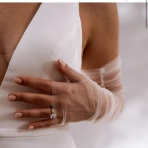 Made With Love fingerless tulle gloves